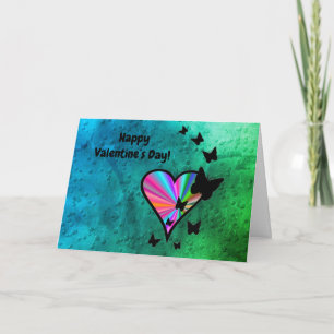 Rainbowheart and Butterfly Card