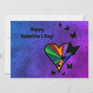 Rainbowheart and Butterfly Card