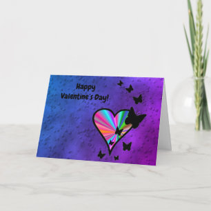 Rainbowheart and Butterfly Card