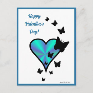 Rainbowheart and Butterfly Postcard