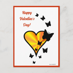 Rainbowheart and Butterfly Postcard