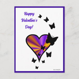 Rainbowheart and Butterfly Postcard