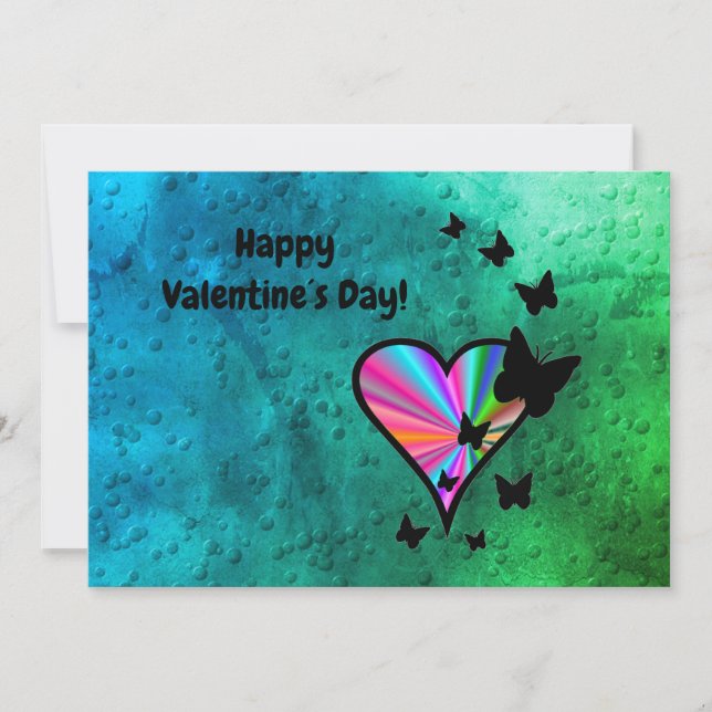 Rainbowheart and Butterfly Save The Date (Front)