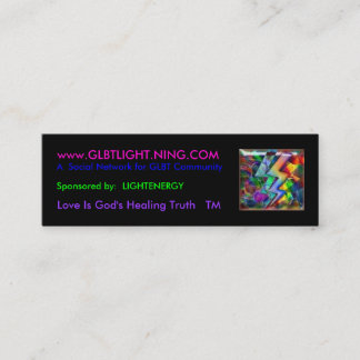 rainbowlight, www.GLBTLIGHT.NING.COM, A  Social... Mini Business Card