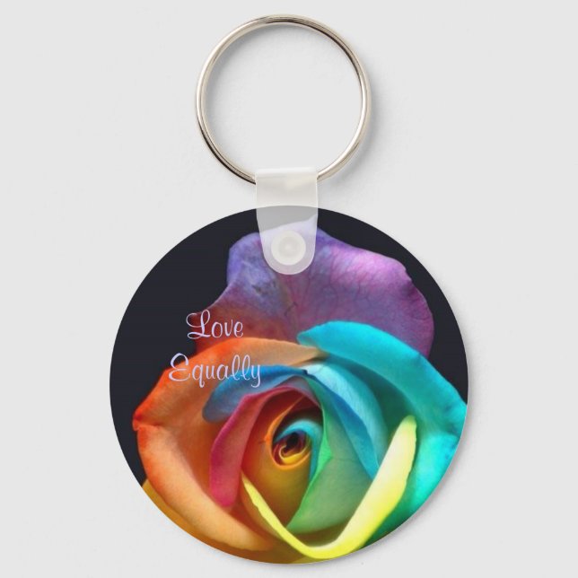 rainbowrose, LoveEqually Key Ring (Front)