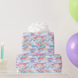 Rainbows and Clouds Wrapping Paper