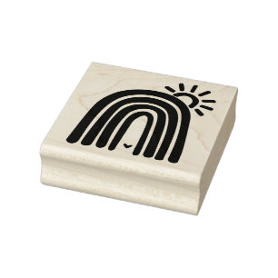 Rainbows and Sunshine Arts and Crafting Rubber Stamp
