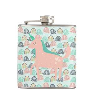 Rainbows and Unicorns Hip Flask