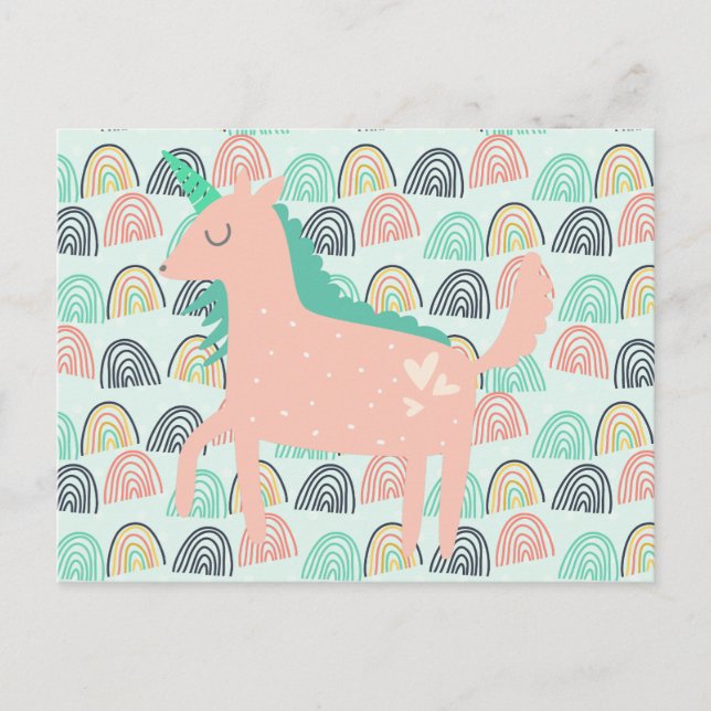Rainbows and Unicorns Postcard (Front)