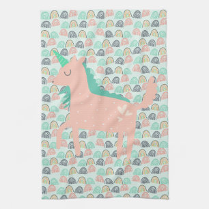 Rainbows and Unicorns Tea Towel