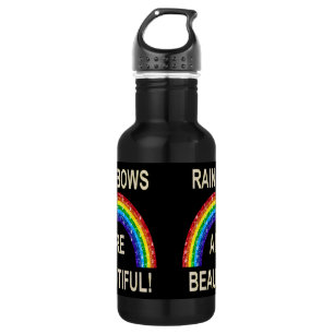 Rainbows Are Beautiful Glitter 532 Ml Water Bottle