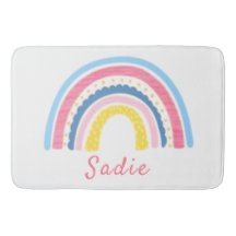 Rainbows Boho Pink Blue Yellow Name Cute