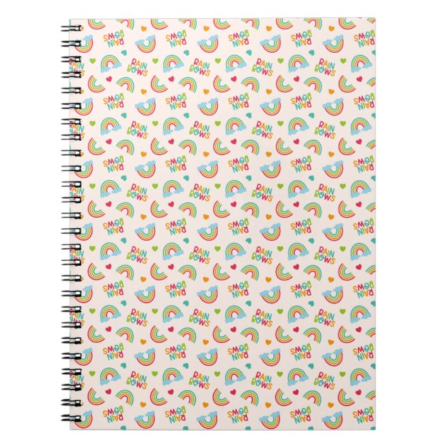 Rainbows & Clouds Pattern Notebook (Front)