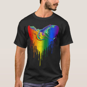 Rainbows Dragons Heart Classic For LGBT Gay Les T-Shirt