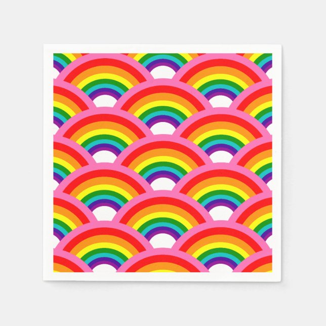 Rainbows Forever Pattern Napkin (Front)