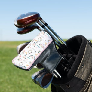 Rainbows & Hearts Pattern Golf Head Cover