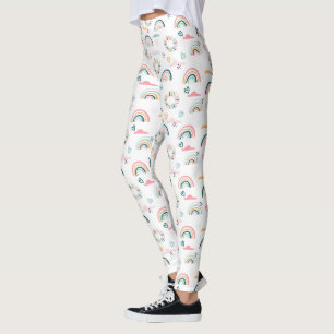 Rainbows & Hearts Pattern Leggings