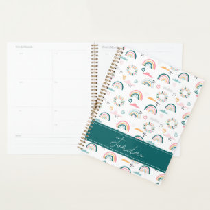 Rainbows & Hearts Pattern Planner