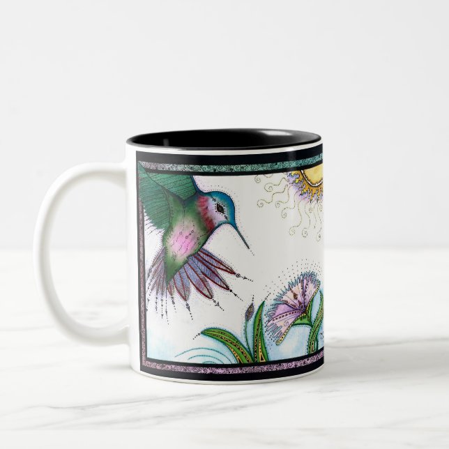 Rainbows Kiss Two-Tone Coffee Mug (Left)