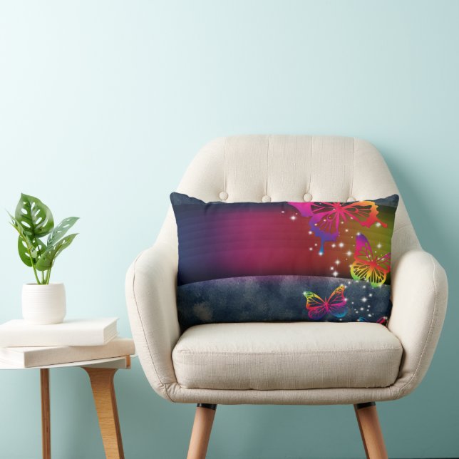 Rainbows n Butterflies Lumbar Cushion (Chair)
