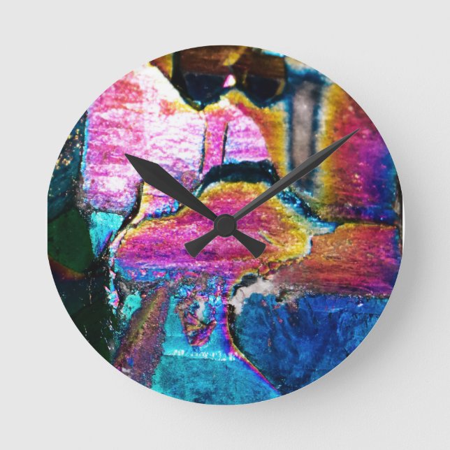 Rainbows of Stone  Round Clock (Front)