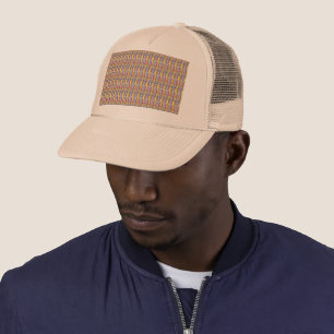 Rainbows with red borders SMALL PATTERNS Trucker Hat