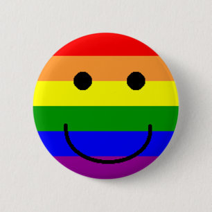 rainbowsmiley 6 cm round badge