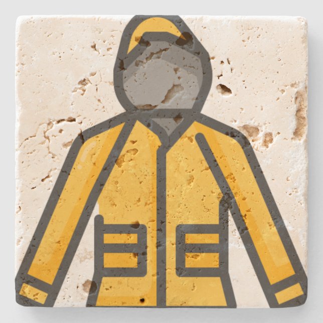 raincoat stone coaster (Front)