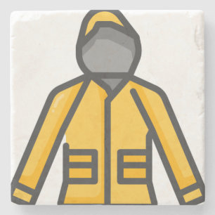 raincoat stone coaster