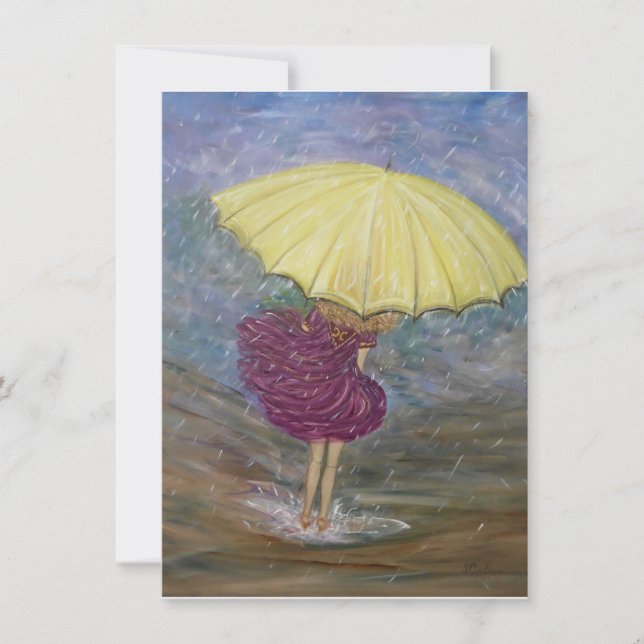 "Raindance" blank greeting card (Front)