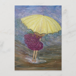 "Raindance" blank greeting card