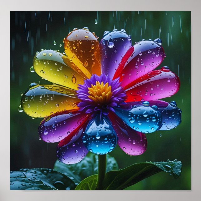 Raindrop Flower Poster (Front)
