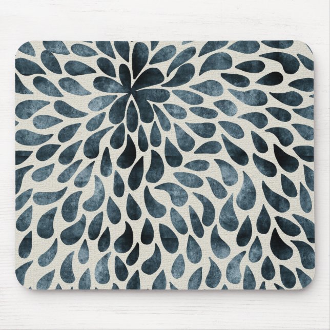 Raindrop Fractal Patterns in Nature Rain Art Patte Mouse Pad (Front)