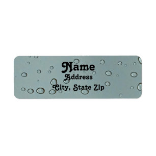 Raindrop Photo Rainy Weather Grey Professional Return Address Label