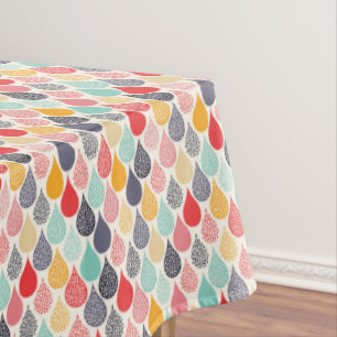 Raindrop Pop Art Dot Pattern Tablecloth