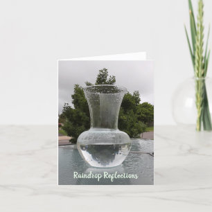 Raindrop Reflections in Glass Greeting Card