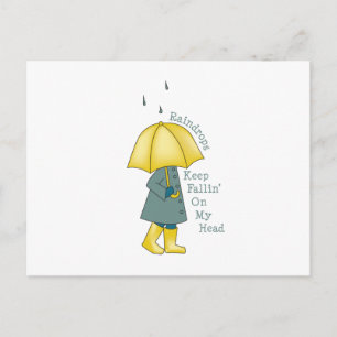 Raindrop Saying Postcard