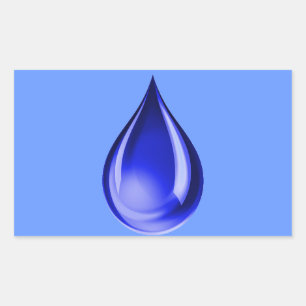RAINDROP TEARS GRAPHICS LOGO ICON WATER DROPLET RECTANGULAR STICKER