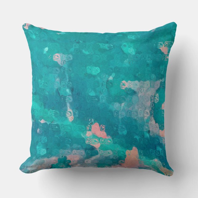Raindrops Abstract Cushion (Front)