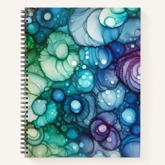 Raindrops Alcohol Ink Deluxe Notebook