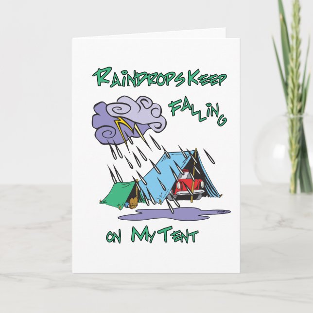 Raindrops Camping Card (Front)