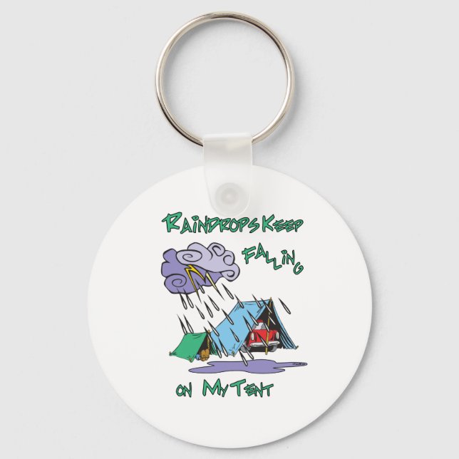 Raindrops Camping Key Ring (Front)