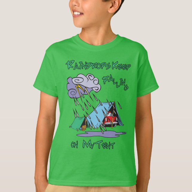 Raindrops Camping T-Shirt (Front)