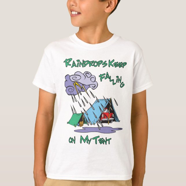 Raindrops Camping T-Shirt (Front)