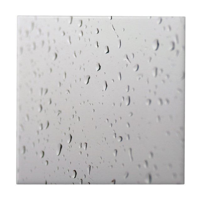 raindrops ceramic tile (Front)
