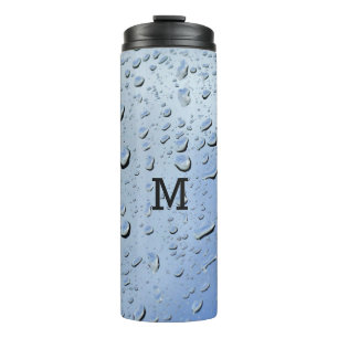 “Raindrops” custom monogram tumbler