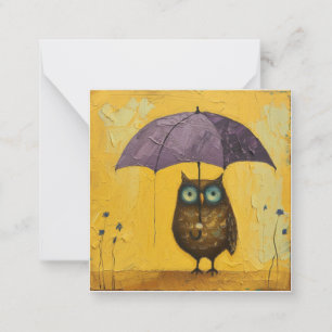 Raindrops Don't Stop the Fun: Quirky Owls Card