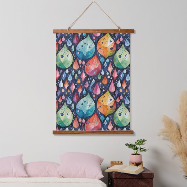 Raindrops falling to the ground 4 - Wall Tapestry (Bedroom)