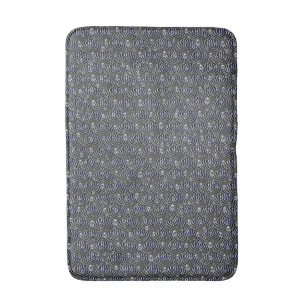 Raindrops on blue grey Metal Bath Mat