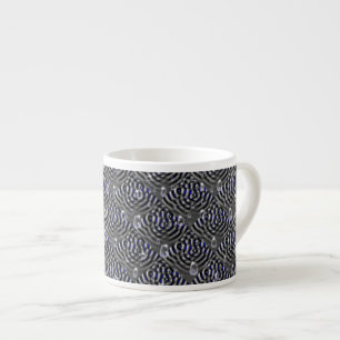 Raindrops on blue grey Metal Espresso Cup
